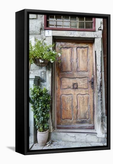 Old Door, House Facade, Upper Town, Bregenz, Vorarlberg, Lake Constance, Austria, Europe-Klaus Neuner-Framed Premier Image Canvas