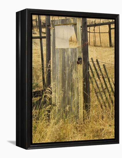 Old Door in Homestead Fence, Montana, USA-Nancy Rotenberg-Framed Premier Image Canvas