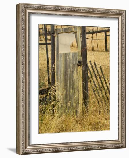 Old Door in Homestead Fence, Montana, USA-Nancy Rotenberg-Framed Photographic Print