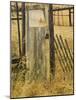 Old Door in Homestead Fence, Montana, USA-Nancy Rotenberg-Mounted Photographic Print