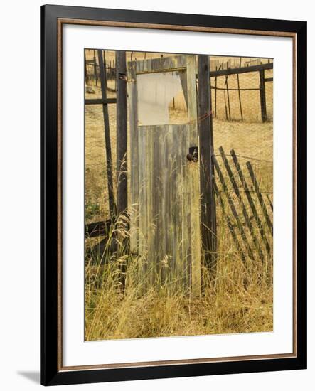 Old Door in Homestead Fence, Montana, USA-Nancy Rotenberg-Framed Photographic Print