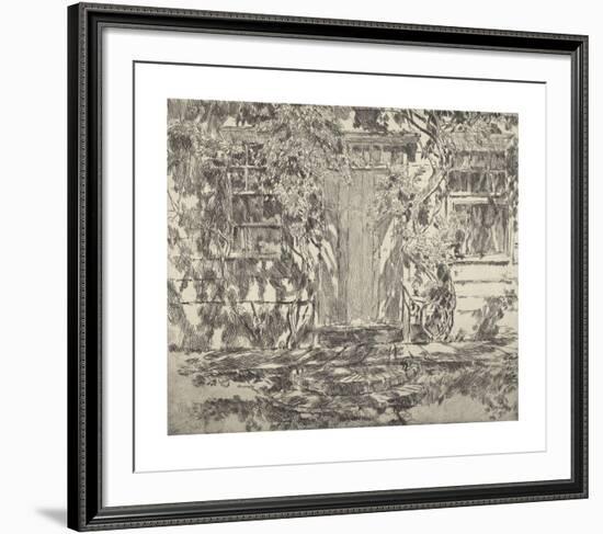 Old Doorway, Easthampton-Frederick Childe Hassam-Framed Premium Giclee Print