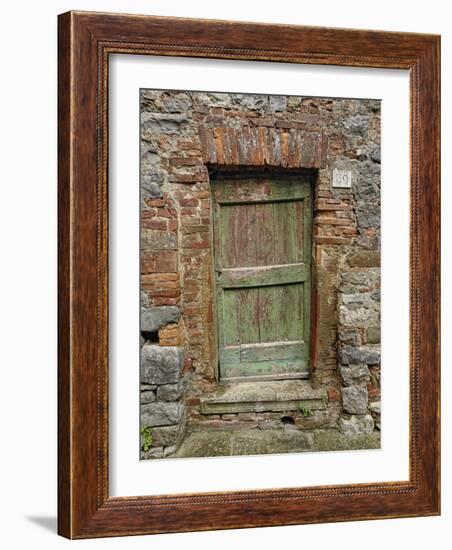 Old Doorway, Lucignano, Tuscany, Italy-Adam Jones-Framed Photographic Print