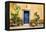 Old Doorway Surrounded by Cactus Plants and Stucco Wall.-BCFC-Framed Premier Image Canvas