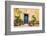 Old Doorway Surrounded by Cactus Plants and Stucco Wall.-BCFC-Framed Photographic Print