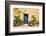 Old Doorway Surrounded by Cactus Plants and Stucco Wall.-BCFC-Framed Photographic Print