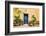 Old Doorway Surrounded by Cactus Plants and Stucco Wall.-BCFC-Framed Photographic Print