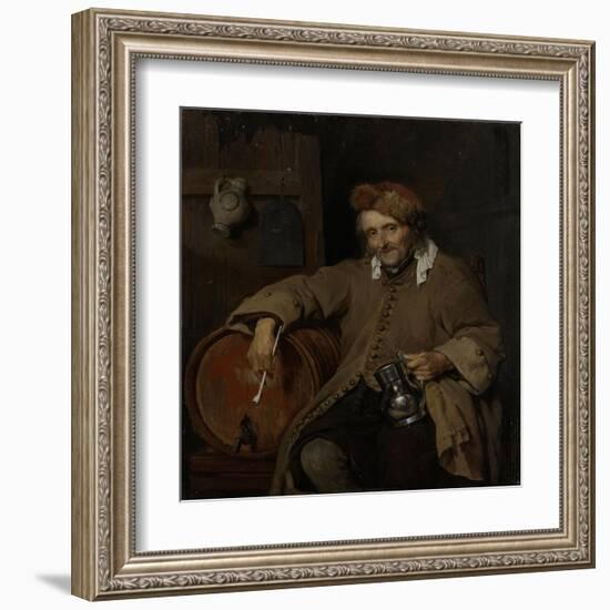 Old Drinker-Gabriel Metsu-Framed Art Print