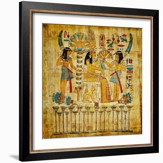 Old Egyptian Papyrus-Maugli-l-Framed Premium Giclee Print