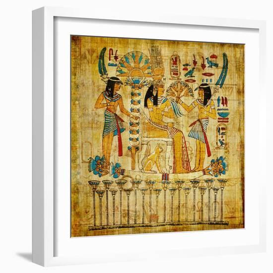 Old Egyptian Papyrus-Maugli-l-Framed Premium Giclee Print