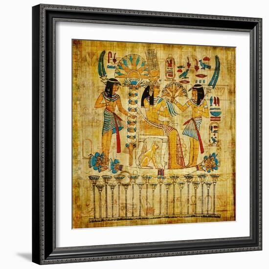 Old Egyptian Papyrus-Maugli-l-Framed Premium Giclee Print