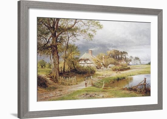 Old English Cottages-Benjamin Leader-Framed Premium Giclee Print