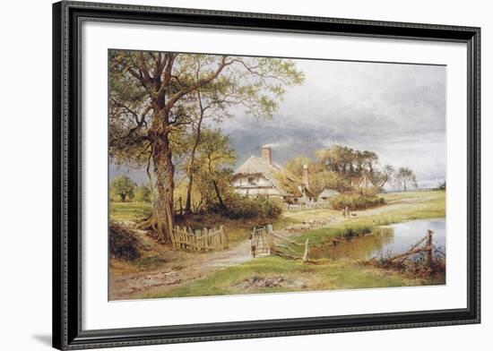 Old English Cottages-Benjamin Leader-Framed Premium Giclee Print