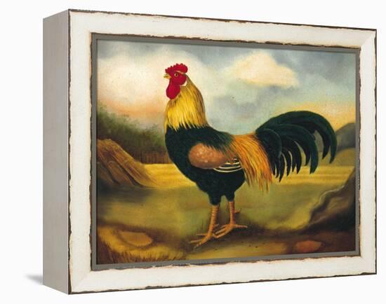 Old English Game Cock-Porter Design-Framed Premier Image Canvas