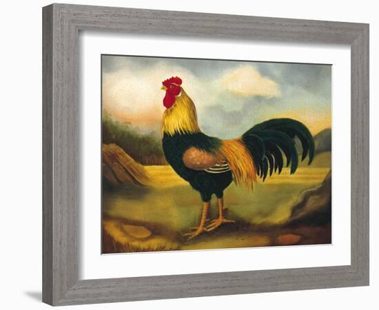 Old English Game Cock-Porter Design-Framed Giclee Print