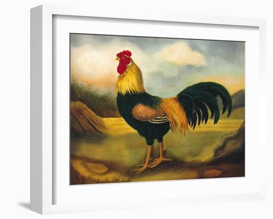 Old English Game Cock-Porter Design-Framed Giclee Print