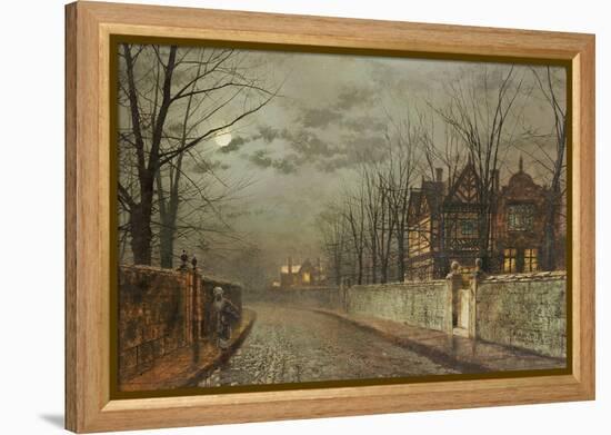 Old English House, Moonlight After Rain, 1883-John Atkinson Grimshaw-Framed Premier Image Canvas