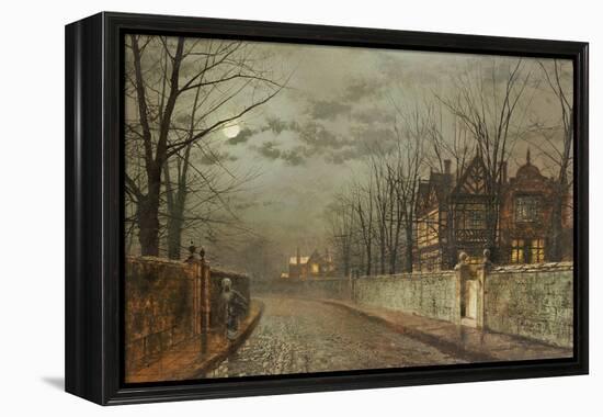 Old English House, Moonlight After Rain, 1883-John Atkinson Grimshaw-Framed Premier Image Canvas