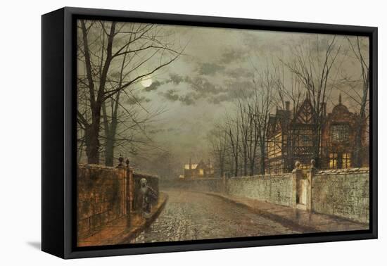 Old English House, Moonlight After Rain, 1883-John Atkinson Grimshaw-Framed Premier Image Canvas