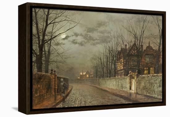 Old English House, Moonlight After Rain, 1883-John Atkinson Grimshaw-Framed Premier Image Canvas