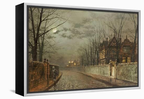 Old English House, Moonlight After Rain, 1883-John Atkinson Grimshaw-Framed Premier Image Canvas