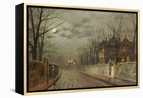 Old English House, Moonlight After Rain, 1883-John Atkinson Grimshaw-Framed Premier Image Canvas