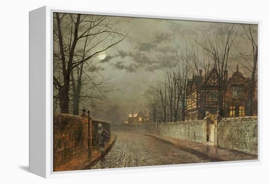 Old English House, Moonlight After Rain, 1883-John Atkinson Grimshaw-Framed Premier Image Canvas
