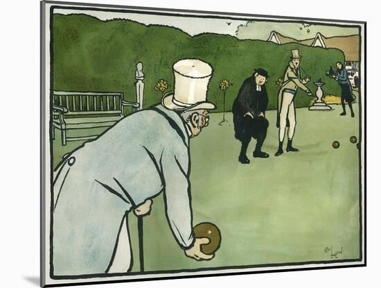 Old English Sports and Games: Bowls, 1901-Cecil Aldin-Mounted Giclee Print