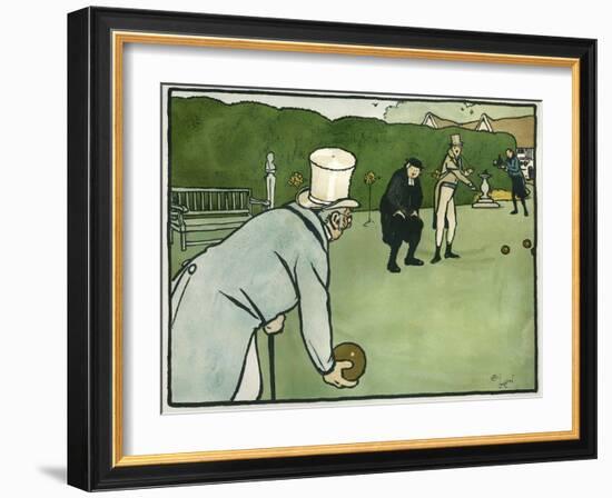 Old English Sports and Games: Bowls, 1901-Cecil Aldin-Framed Giclee Print