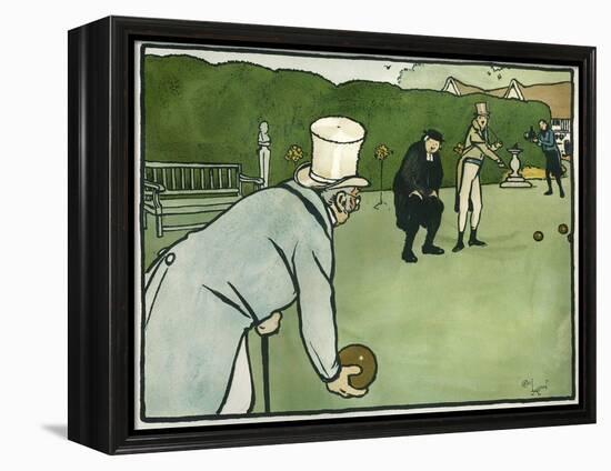 Old English Sports and Games: Bowls, 1901-Cecil Aldin-Framed Premier Image Canvas