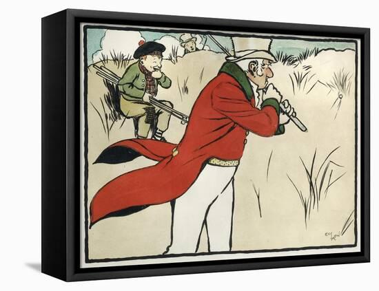 Old English Sports and Games: Golf, 1901-Cecil Aldin-Framed Premier Image Canvas