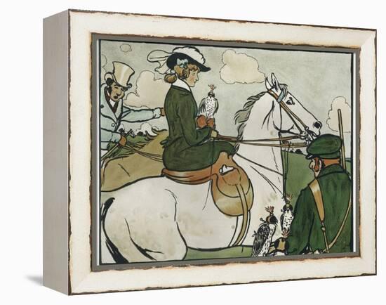 Old English Sports and Games: Hawking, 1901-Cecil Aldin-Framed Premier Image Canvas