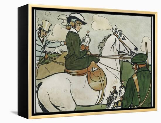 Old English Sports and Games: Hawking, 1901-Cecil Aldin-Framed Premier Image Canvas