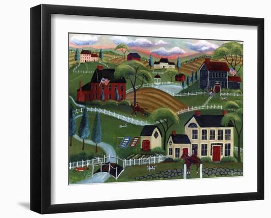 Old English Sunrise Fox Run-Cheryl Bartley-Framed Giclee Print