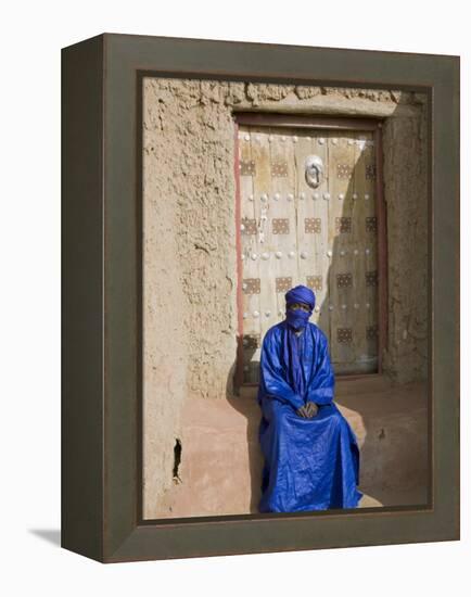 Old Entrance Door to the 14th Century Djingareiber Mosque the Great Mosque - at Timbuktu-Nigel Pavitt-Framed Premier Image Canvas