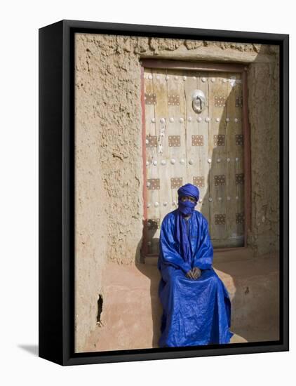 Old Entrance Door to the 14th Century Djingareiber Mosque the Great Mosque - at Timbuktu-Nigel Pavitt-Framed Premier Image Canvas