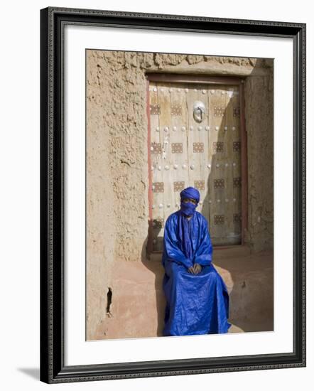 Old Entrance Door to the 14th Century Djingareiber Mosque the Great Mosque - at Timbuktu-Nigel Pavitt-Framed Photographic Print