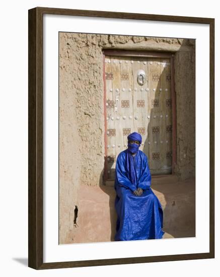 Old Entrance Door to the 14th Century Djingareiber Mosque the Great Mosque - at Timbuktu-Nigel Pavitt-Framed Photographic Print