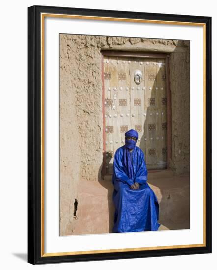 Old Entrance Door to the 14th Century Djingareiber Mosque the Great Mosque - at Timbuktu-Nigel Pavitt-Framed Photographic Print