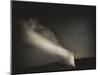 Old Faithful Geyer after Dark at Yellowstone National Park-Rebecca Gaal-Mounted Photographic Print