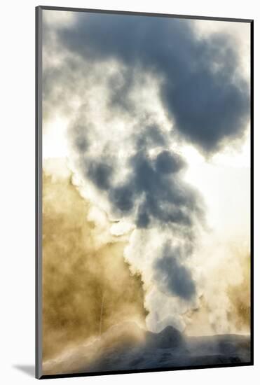 Old Faithful Geyser Backlit at Sunrise, Upper Geyser Basin, Yellowstone National Park, Wyoming-Adam Jones-Mounted Photographic Print