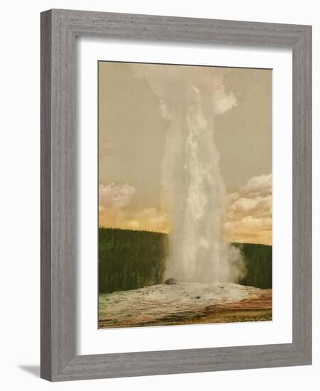 Old Faithful' Geyser, Yellowstone National Park, c.1898-American Photographer-Framed Giclee Print