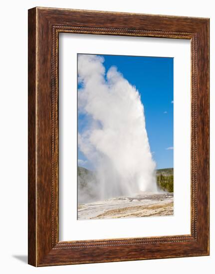 Old Faithful Geyser, Yellowstone National Park, Wyoming, United States of America, North America-Michael DeFreitas-Framed Photographic Print