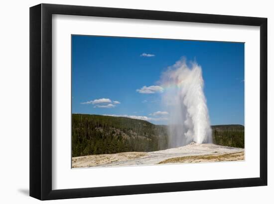 Old Faithful Geyser Yellowstone-null-Framed Art Print