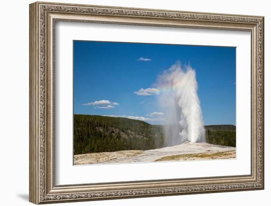 Old Faithful Geyser Yellowstone-null-Framed Art Print