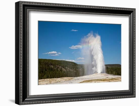 Old Faithful Geyser Yellowstone-null-Framed Art Print