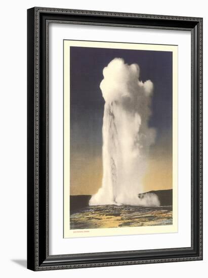 Old Faithful Geyser, Yellowstone-null-Framed Art Print