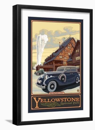 Old Faithful Inn, Yellowstone National Park, Wyoming-Lantern Press-Framed Art Print