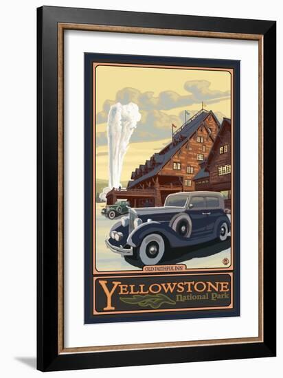 Old Faithful Inn, Yellowstone National Park, Wyoming-Lantern Press-Framed Art Print