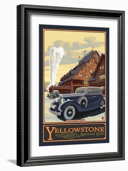 Old Faithful Inn, Yellowstone National Park, Wyoming-Lantern Press-Framed Art Print